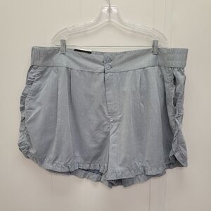 Who What Wear Sky Blue High Waist Women's Shorts